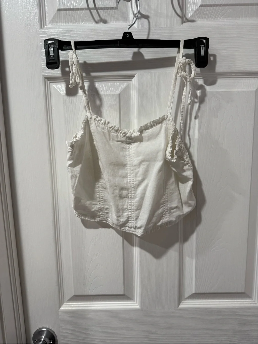 aerie boho White Smocked Tank Top